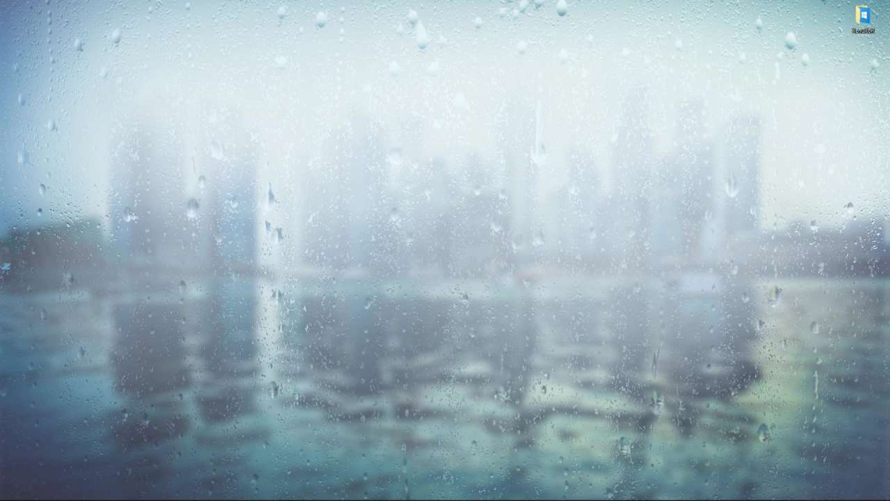 Видео Живые обои Капли дождя на стекле