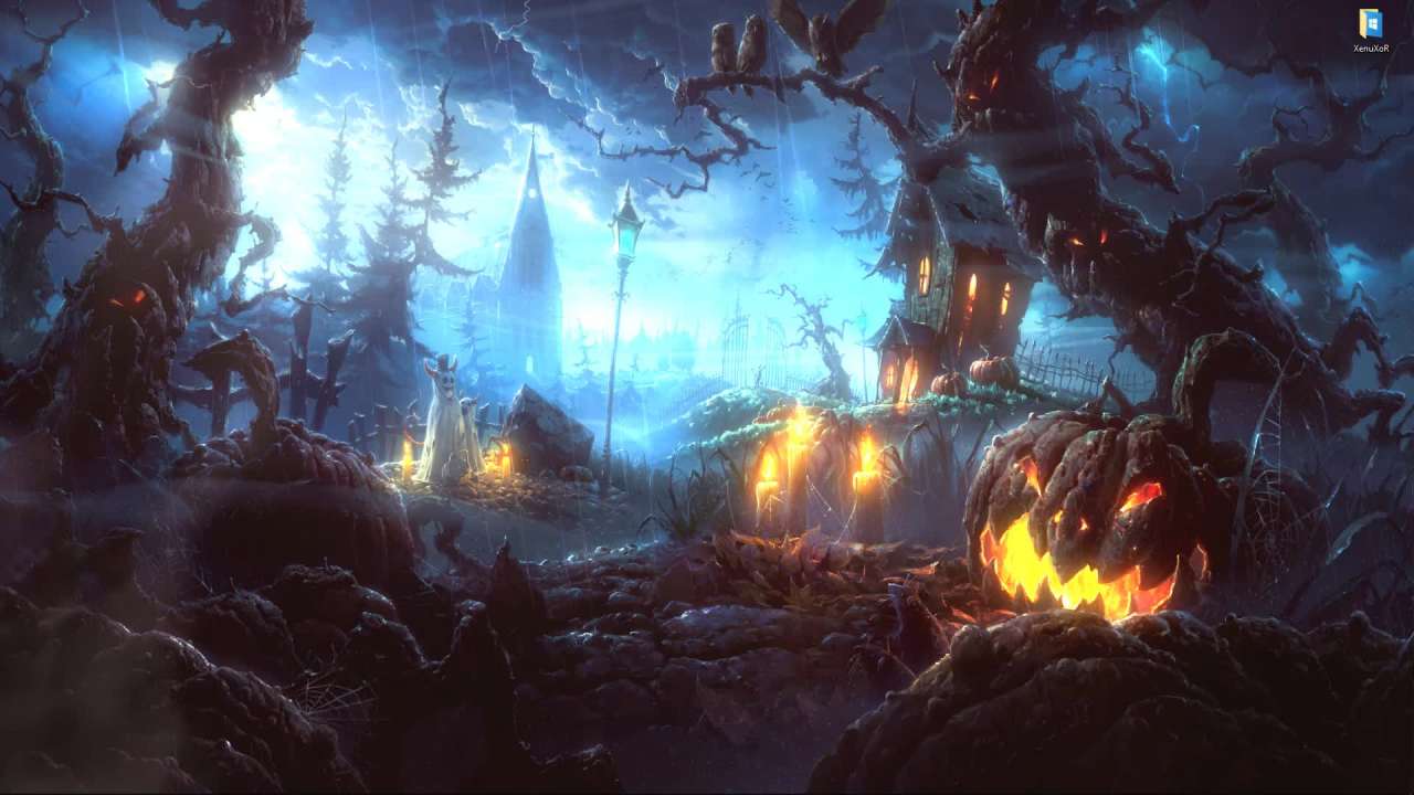 Видео Живые обои Хэллоуин