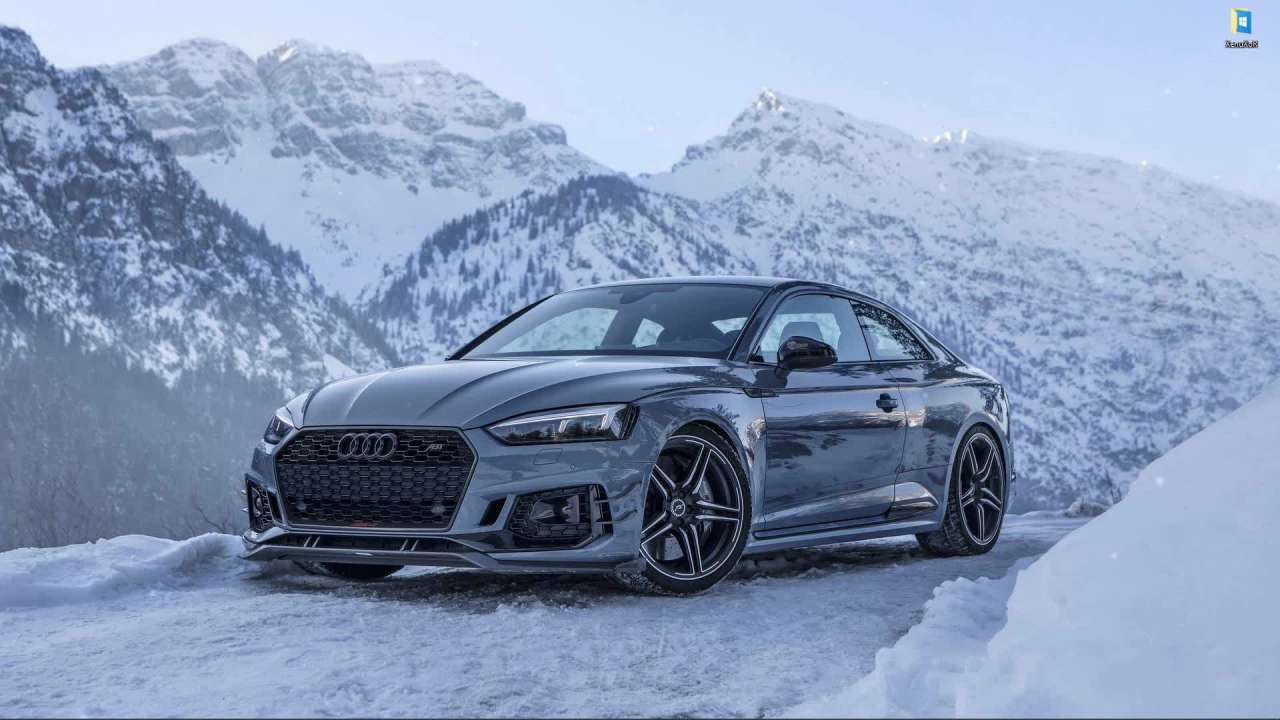 Видео Живые обои Audi RS5-R в заснеженных горах