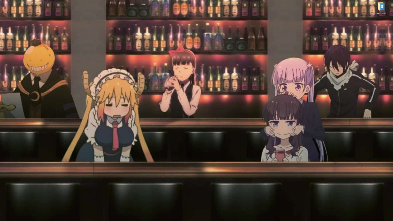 Видео Живые обои Аниме персонажи за барной стойкой