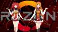Визуалайзер две аниме девушки в костюмах AMD Ryzen
