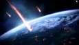 Падающие метеориты над планетой Mass Effect 3