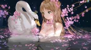 Swan and anime princess