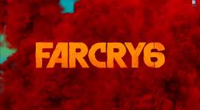 Логотип Far Cry 6 на фоне красного дыма