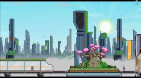 One of the modern cities of the game Starbound