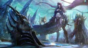 Sylvanas Windrunner and the helmet of Arthas from World of Warcraft