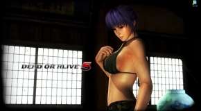 Ayane in a black swimsuit from Dead or Alive 5