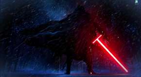 Kylo Ren in the Winter Night Forest from Star Wars