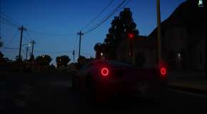 Ferrari в вечернем городе из GTA V
