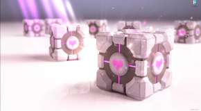 The companion cube from Portal 2