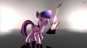 Pink Pony with electric guitar from My Little Pony Friendship is a miracle