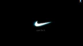Nike clothing logo - Just do it on a black background